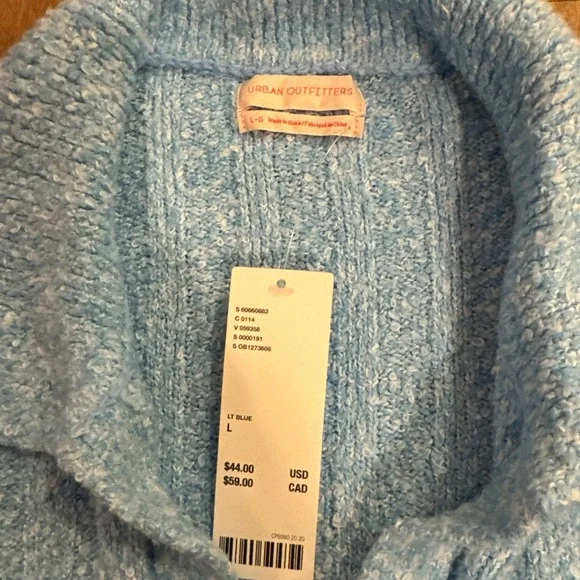 Urban Outfitters Women's Andrea Cropped Sweater Polo Size Large Spring Festival - Picture 6 of 7